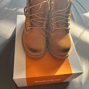 Timberland Tan Leather Lace-Up Boots